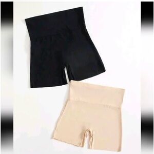 Kathy Ireland Women's 2pk Nude & Black Shapewear Shorts
